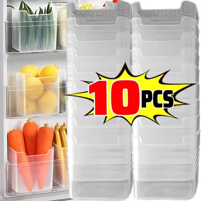 Atacado caixas de armazenamento de geladeira cozinha frutas vegetais caixa de manutenção fresca geladeira porta lateral recipiente organizador acessórios