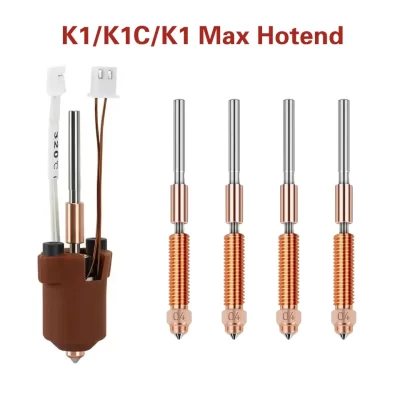 Kit de bloco de aquecimento cerâmico para creality k1c/k1 max hotend peças de impressora 3d kit de bocal de troca rápida resistência de quebra de calor hotend