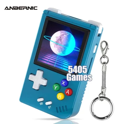 ANBERNIC RG Nano Retro Console de jogos portátil Console de jogos portátil Mini liga de alumínio com tela IPS de 1,54 polegadas 64G TF