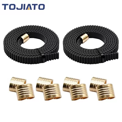 Braçadeira de cinto 2gt, fivela de cobre, conector de cabo de fio durável, extremidade de crimpagem de cinto de impressora 3d, adequada para cinto de impressora 3d de 6mm para ender3