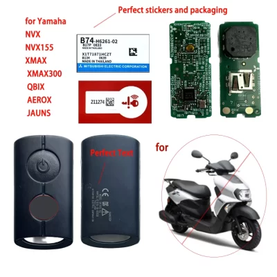 Chave para chave de carro Yamaha NVX NVX155 XMAX XMAX300 QBIX AEROX JAUNS 315mhz/433.92mhz chip ID49