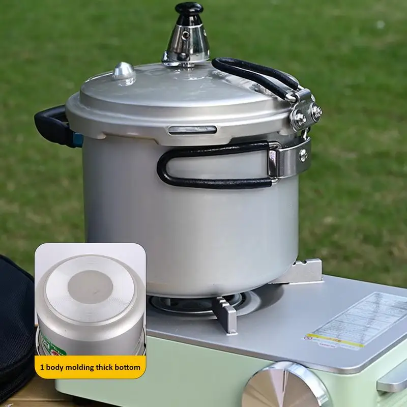 Panela de pressão portátil para acampamento ao ar livre, panela de arroz, cozinha cozinhando ferramenta, vaporizador, panelas