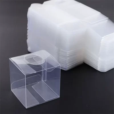 PVC Quadrado Limpar Caixa De Presente, Embalagem Caixas De Presente, Armazenamento De Jóias, Casamento, Natal, Chocolate, 10Pcs
