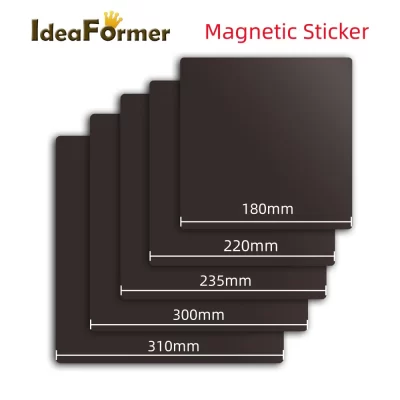 Base magnética com adesivo 3m, 350/310/300/235/220/180mm, fita de placa de construção adesiva para impressora 3d, plataforma, cama ender 3 voron