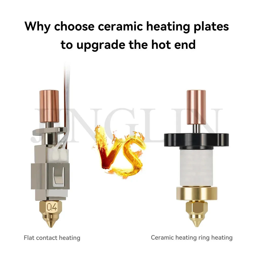 KIT atualizado Hotend para Creality K1/K1 Max 550 ° C HOTEND de alta temperatura para kit de bloco de aquecimento cerâmico de impressora 3D Creality K1