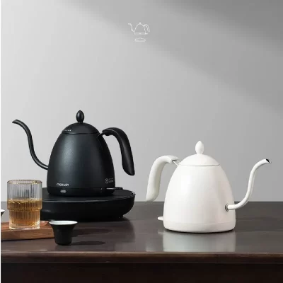 Chaleira elétrica 304 aço inoxidável chaleira rápida bule pescoço de ganso mão despeje chaleira café desligamento automático pote água fervente 600ml