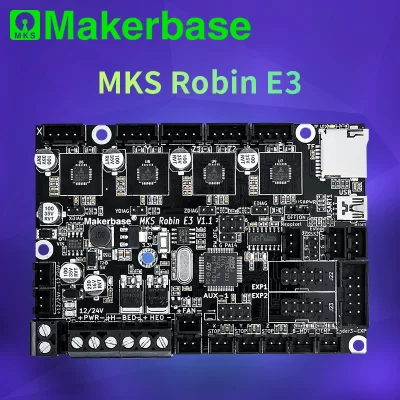 Makerbase MKS Robin Motherboard, peças de impressora 3D, motorista TMC2209, VS SKR MINI E3 para Ender3/5 Voron0.1 e Klipper