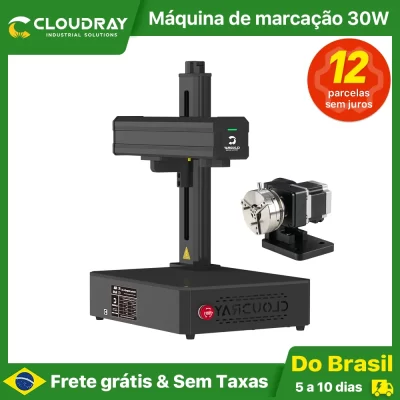 Cloudray 30w máquina de marcação de fibra portátil para jóias diy ouro prata anel pulseira corte metal máquina gravura a laser