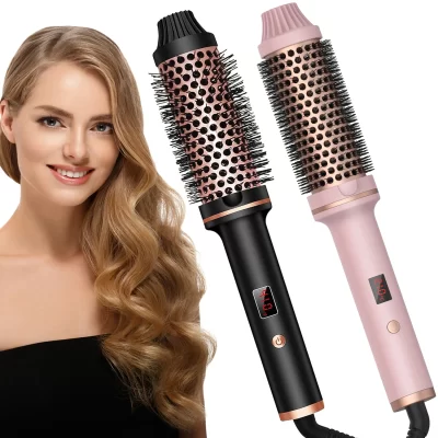 Presente dos namorados modelador de cabelo alisador escovas de cabelo elétricas pente quente profissional curling ferro aquecido anti-queimadura escova térmica