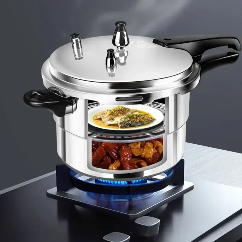 Panela de pressão de alumínio, alta vaporização instantânea, vaporizador a gás superior de indução, ideal para cozinhar alto, guisado e - Image 4