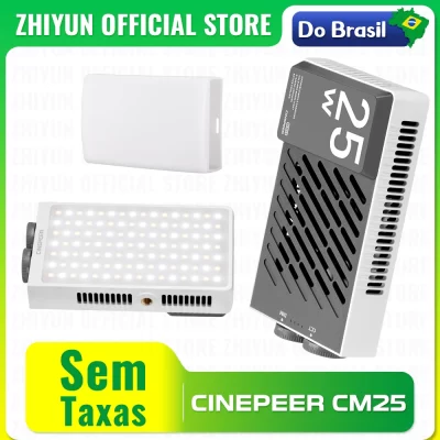 Do brasil sem taxa ZHIYUN-Handheld Pocket Video LED Light, Iluminação de foto, Iluminação de fotografia, Bi Color, CM25, 25W