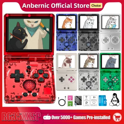 ANBERNIC NOVO RG35XXSP Flip Console de jogos portátil 3,5 polegadas IPS Clamshell Console de videogame 64 bits Sistema Linux 64G Play on-line