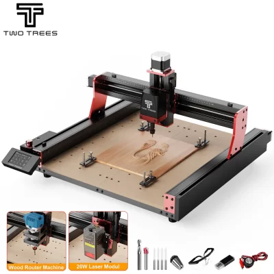 TwoTrees-TTC450 Pro Máquina CNC para Gravação a Laser e Corte, Máquina Router, Controle GRBL, Carpintaria DIY Criação