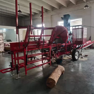 Tipo de lâmina de serra comercial, hidráulico completo operar processador lenha, processador de log com corrente transportadora tabela, 37hp, 50 Ton