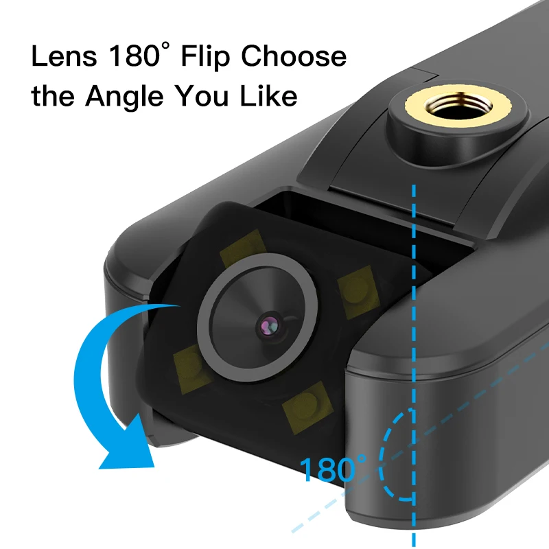 Câmera corporal de vídeo PEGATAH 4G 4K UHD Mini gravador corporal sem fio 180 ° Flip Recarregável Câmera Portátil Filmadora Aplicação da Lei - Image 3