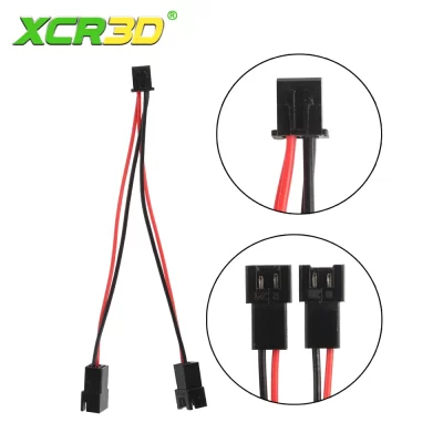 Xcr3d 5/10 pçs ventiladores hotend cabo de extensão paralela adaptador de ventilador linha xh2.54 fêmea-macho 2pin fio duplo para peças de impressora 3d diy