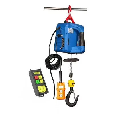 Talha elétrica portátil com controle remoto, 160 metros, guincho manual, bloco de tração, cabo de fio elétrico, talha de elevação t