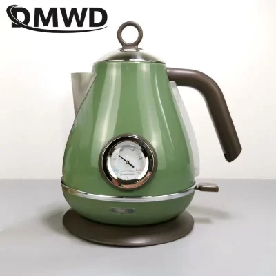 Dmwd 1.7l chaleira elétrica do agregado familiar de grau alimentício aço inoxidável aquecedor água caldeira cafeteira chá com termômetro 220v ue
