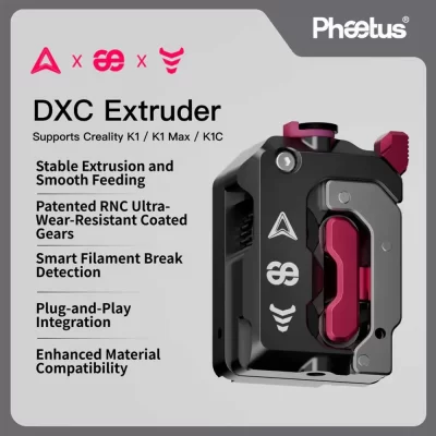 Extrusora Phaetus DXC sem kit de mecanismo de extrusão de motor para CREALITY K1 K1C K1 Max acessório de atualização de peça de impressora 3D