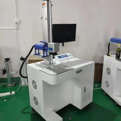 Máquina de marcação a laser de fibra dividida de mesa com jpt opcional rotativo ou raycus 20w 30w 50w 100w máquina de gravação de metal