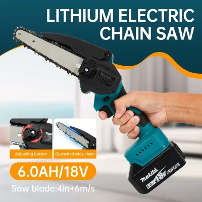 MAKITA Japão Makita motosserra elétrica UC100 recarregável ramos poda 4 polegadas oficina de madeira DIY com loggi elétricos de lítio 12V