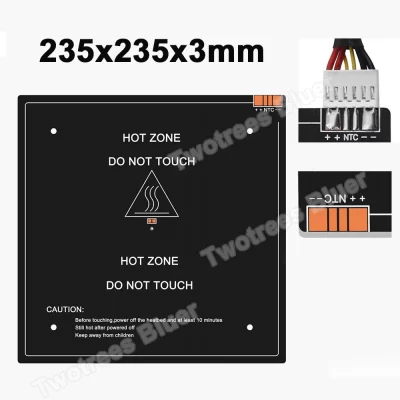 Heatbed 235x235x3mm 24v 220w cama quente mk3 plataforma de aquecimento placa de alumínio para creality 3d Ender-3 Blu-3 peças de impressora cama aquecida