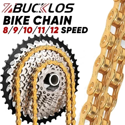 Bucklos mtb bicicleta de estrada corrente ouro 8/9/10/11/12 velocidade corrente universal alta qualidade durável corrente corrente corrente da bicicleta parte