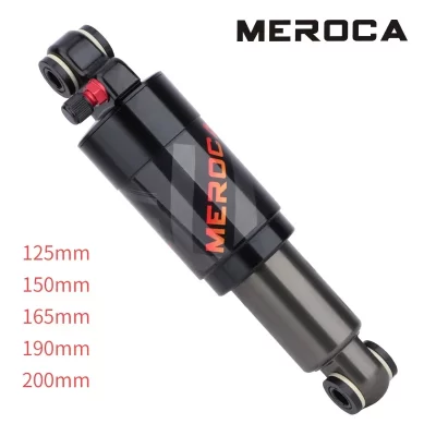 Meroca choque traseiro de ar para bicicleta, 125mm/150mm/165mm/190mm/200mm, liga mtb, scooter, dobrável, acessórios de ciclismo