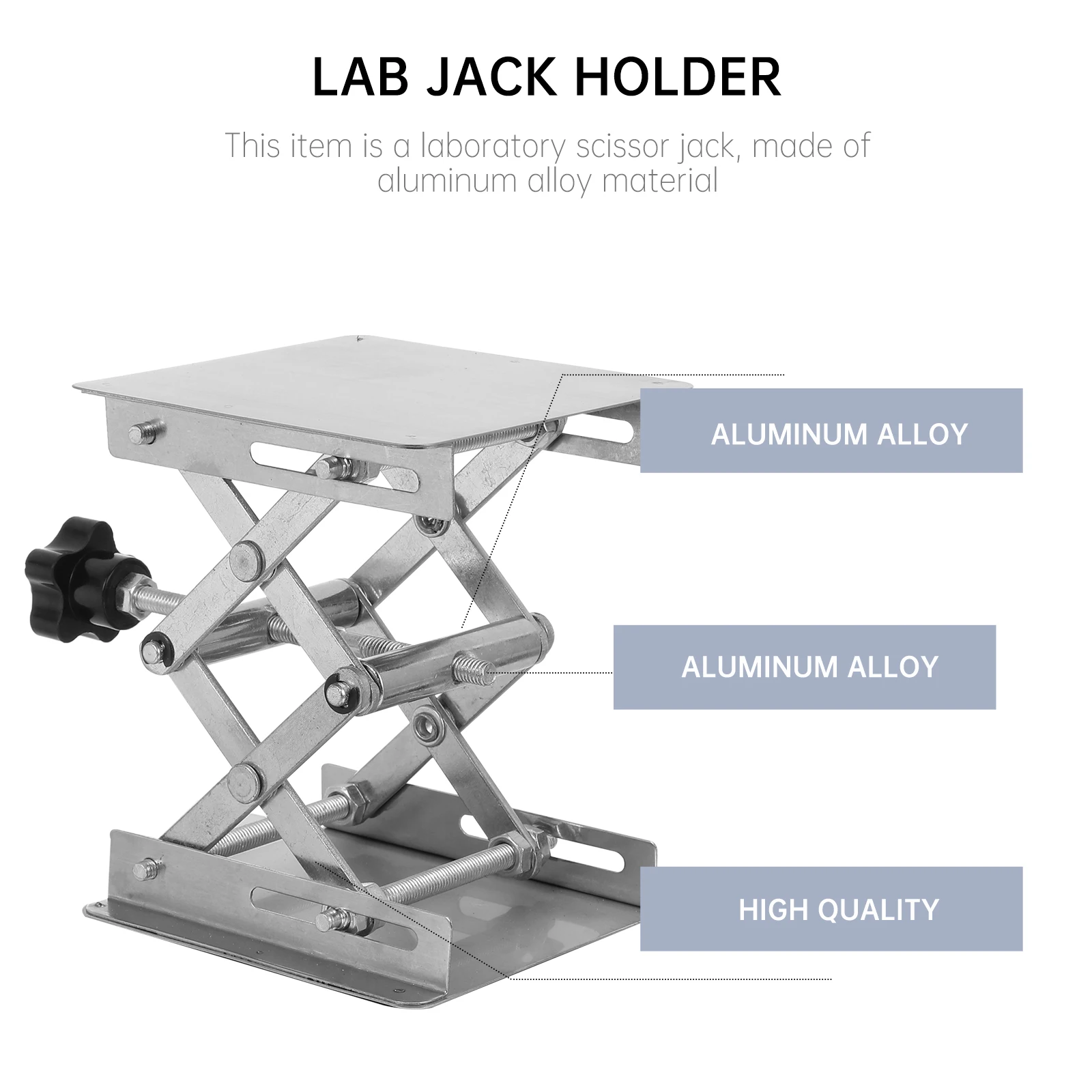 Mesa de elevação de laboratório em aço inoxidável, tesoura, altura ajustável, instrumento, experimento biológico químico físico - Image 5
