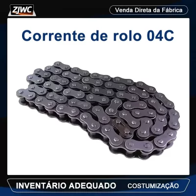 1 peça 2 pontos 04C 1500mm corrente de transmissão industrial resistente e durável para peças CNC