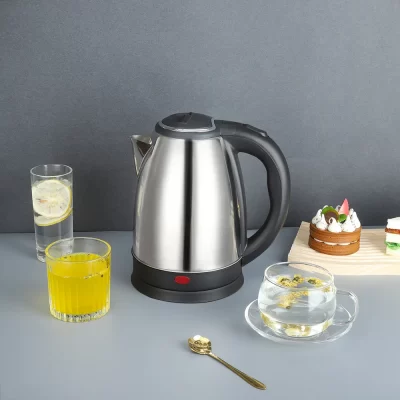Chaleira elétrica de viagem, chá, café, 2l, aço inoxidável, portátil, caldeira de água, para hotel, família, viagem, cozinha, chaleira inteligente