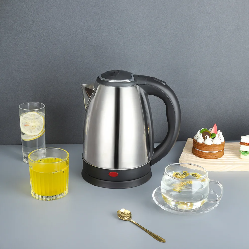 Chaleira elétrica de viagem, chá, café, 2l, aço inoxidável, portátil, caldeira de água, para hotel, família, viagem, cozinha, chaleira inteligente