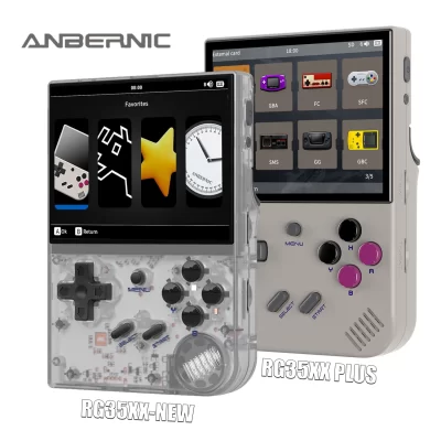 ANBERNIC-Jogador portátil retro do jogo, RG35XX, RG35XX mais, 64 GB incorporado, 5000 + jogos clássicos, Support-HDMI, jogador portátil do jogo da tevê