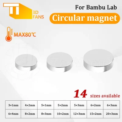 Para peças diy de ímã circular de laboratório Bambu para peças de impressora 3D