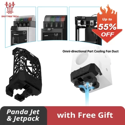BIGTREETECH Panda Jet & Jetpack, durável tampa da cabeça de impressão 3D duto do ventilador de refrigeração para acessórios de impressora 3D Bambulab P1 X1