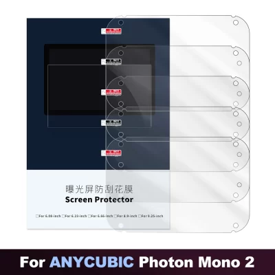 5 PCS Protetor de Tela para Mono 2, Filme Protetor de Tela de Impressora 3D para Anycubic Photon Mono 2 6.6 polegadas 4K Resina LCD Impressora 3D