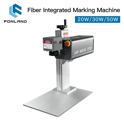Máquina de marcação e gravação a laser de fibra Fonland 20W 30W 50W 1064nm Estrutura integrada Máquina de marcação de design corporal Design CNC
