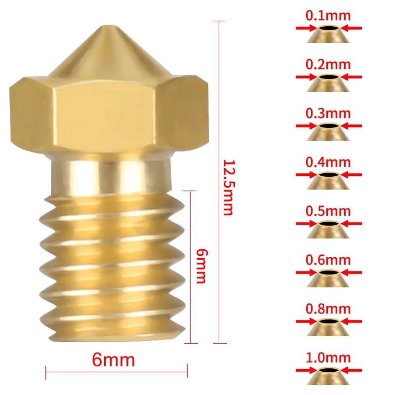 Atacado v6 v5 bocais para impressora 3d hotend 1.75mm filamento j-head bocais para e3d v6 hotend prusa i3 mk3s mk3 titan extrusora - Image 3