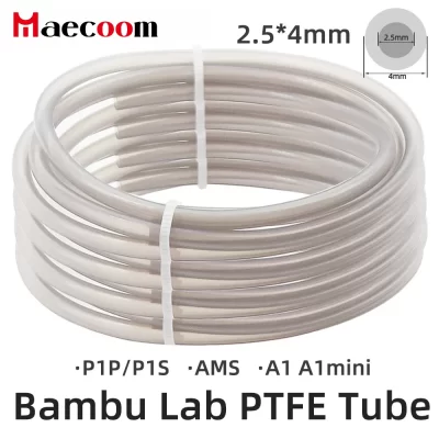 Para bambu laboratório p1p/p1s ams a1 mini impressora 3d tubo ptfe teflonto extrusora bowden 1.75mm id2.5mm od4mm buambulab teflonto tubo