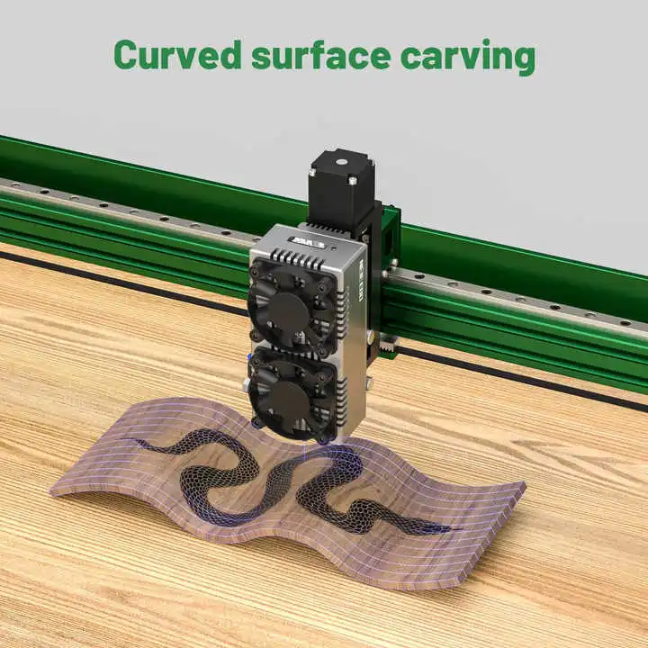 Neje max 4 e80 24w gravador a laser 4 eixos máquina de corte a laser cnc kit básico + pente de mel + bomba de ar + extensão + rotativo - Image 4