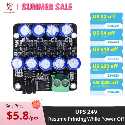 Bigtreetech btt ups 24v v1.0 módulo retomar impressão durante desligar com sensor de cabo placa de impressora 3d automática skr v1.4 e3 ender3
