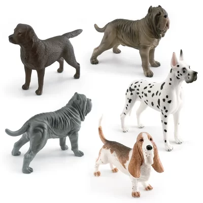 1pc estatueta do cão de estimação jardim decoração para casa simulação basset hound labrador retriever napolitano mastim grande dane figura pvc