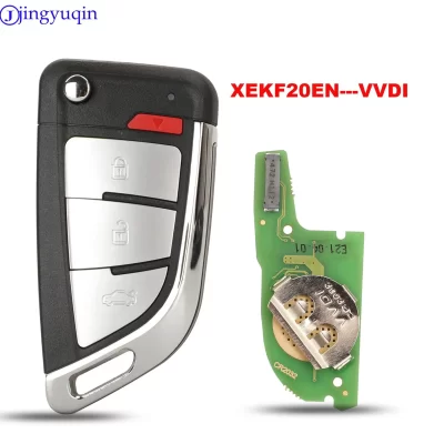 Xhorse jingyuqin XEKF20EN Chave VVDI com chip XT27 super remoto para ferramenta chave VVDI MINI Max 4 botões