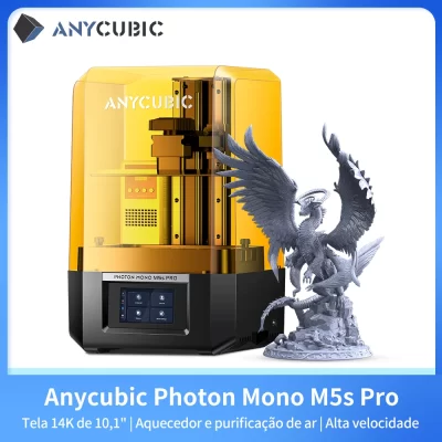 Pré-venda anycúbico fóton mono m5s pro 10.1 ''14k alta velocidade sla lcd resina impressora 3d nivelamento impressão gratuita tamanho 218*123*200mm