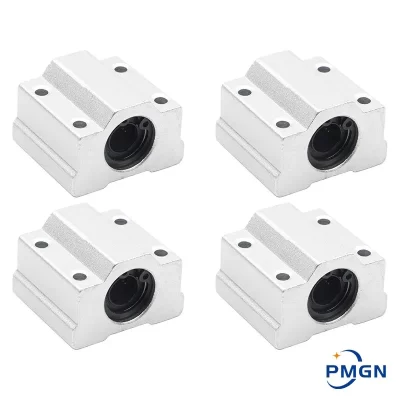 4 pces scs 6/8/10/12/13/16/20/25/30 uu/luu 3d impressora de alumínio deslizante rolamento de esferas de movimento linear para impressoras cnc 3d guia linear