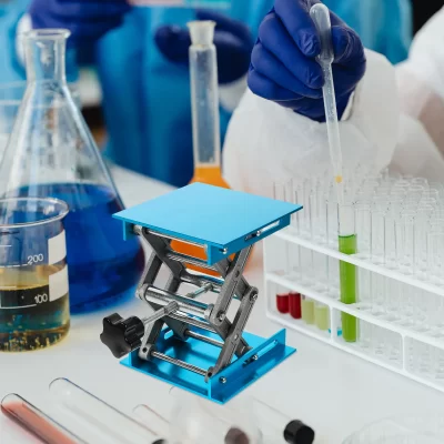 Mesa de elevação de laboratório em aço inoxidável, tesoura, altura ajustável, instrumento, experimento biológico químico físico