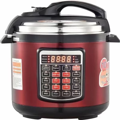 Panela de arroz 6l 220v botão inglês multi-função toque panela de pressão elétrica totalmente automática panela utensílios de cozinha
