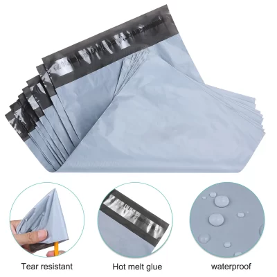 100 pçs sacos de transporte para embalagem saco de correio auto adesivo selo branco sacos de correio saco de armazenamento de envelope engrossar sacos de correio