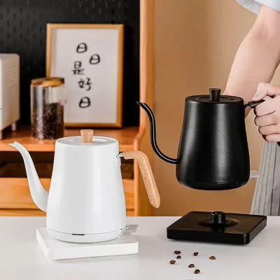 0.8l chaleira de café gotejamento elétrico bule de aço inoxidável controle de fluxo preciso mão gotejamento gooseneck chaleira mão-feito cafeteira