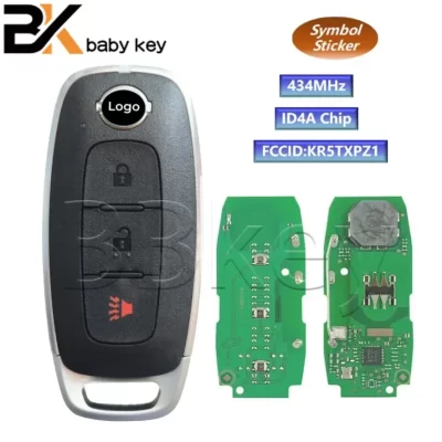 Chave bb fcc id: kr5txpz1 chave remota inteligente 2 + 1 botões 434mhz pedir 4a chip para 2022-2023 nissan versa pathfinder rogue chutes